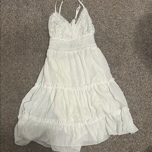 White Lace Mini Dress